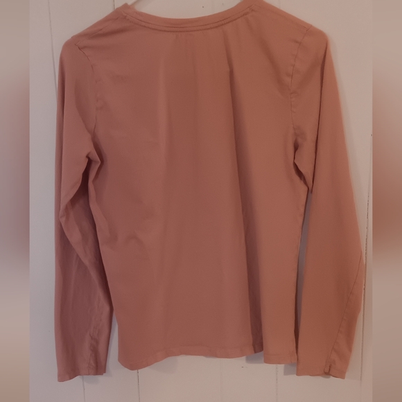 Time And Tru Long Sleeve Tees Set Of 2 Pink and Maroon - Picture 3 of 5